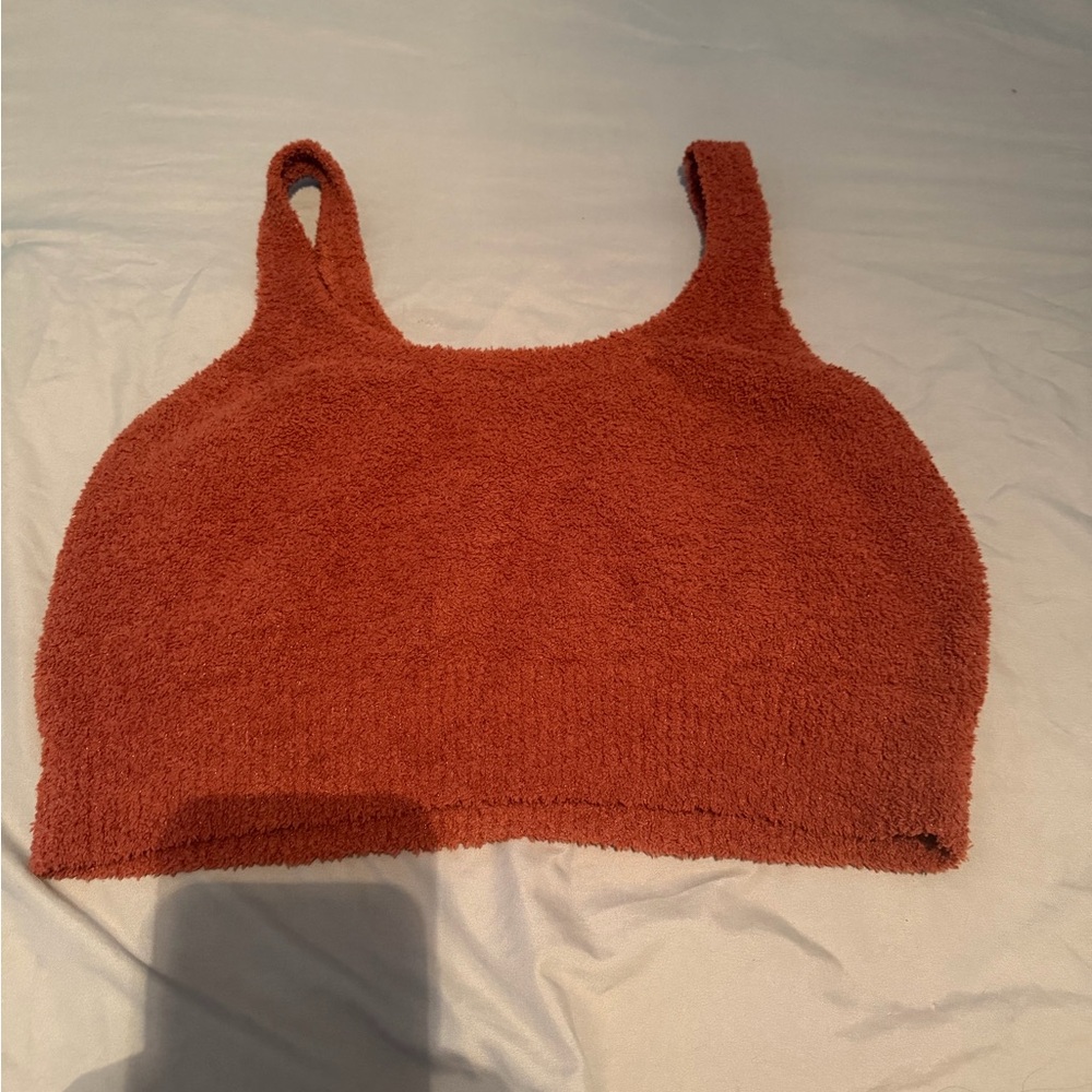 stars above Rust Terry Crop Tank